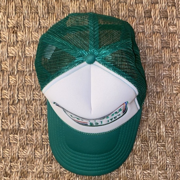 Vintage Sea World Eat 1964 Green and White Trucker Hat - Picture 2 of 12
